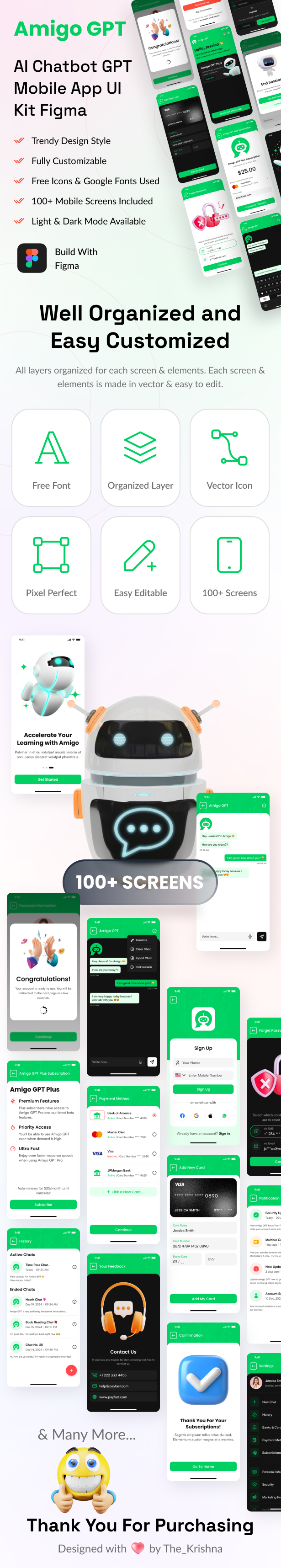 AI Chatbot GPT Mobile App UI Kit Figma Template - Amigo GPT - 3
