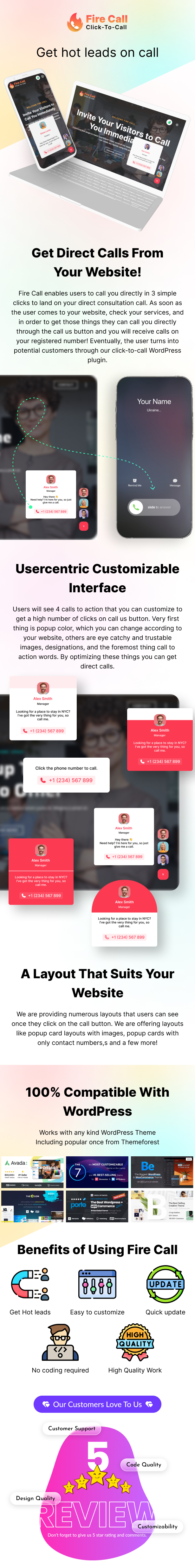 Click-To-Call Button WordPress Plugin - Fire Call with Pages URL - 3