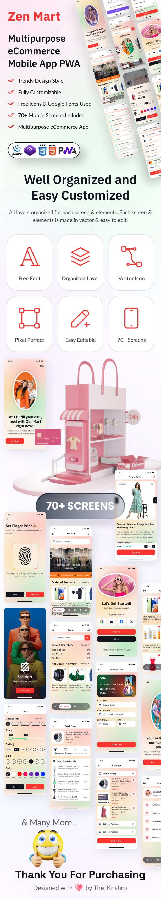 Multipurpose eCommerce Store Mobile App PWA HTML Template - Zen Mart - 3