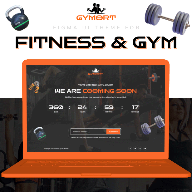 Fitness and Gym Figma UI Template - Gymort - 1