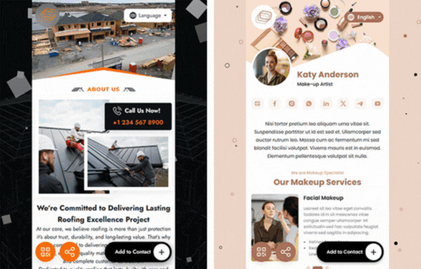 Creative Agency & Personal Portfolio Digital Card React Template - Digi vCard