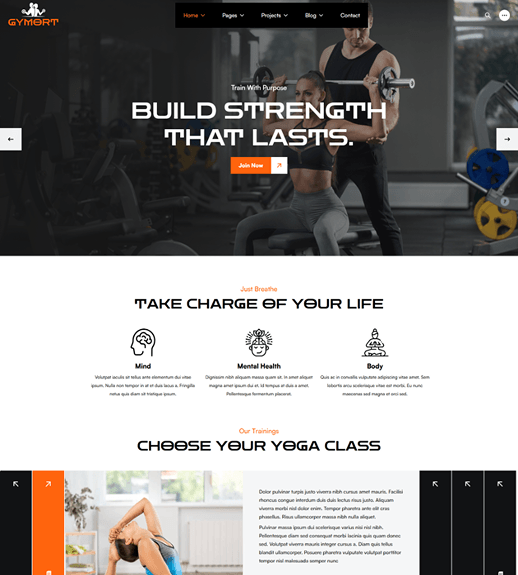 Gym Website Preview