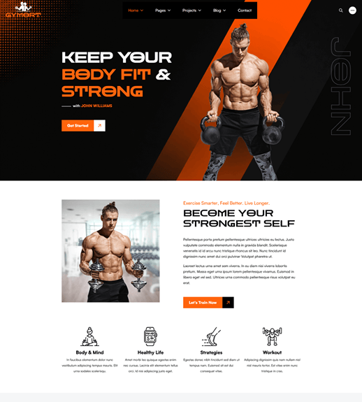 Gym Website Preview
