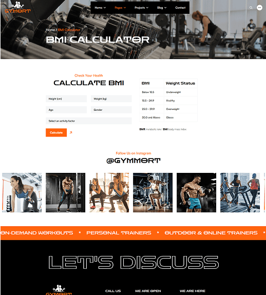 Gym Website Preview