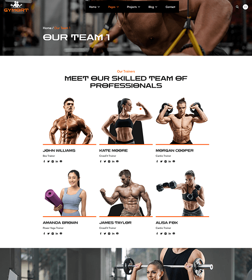 Gym Website Preview