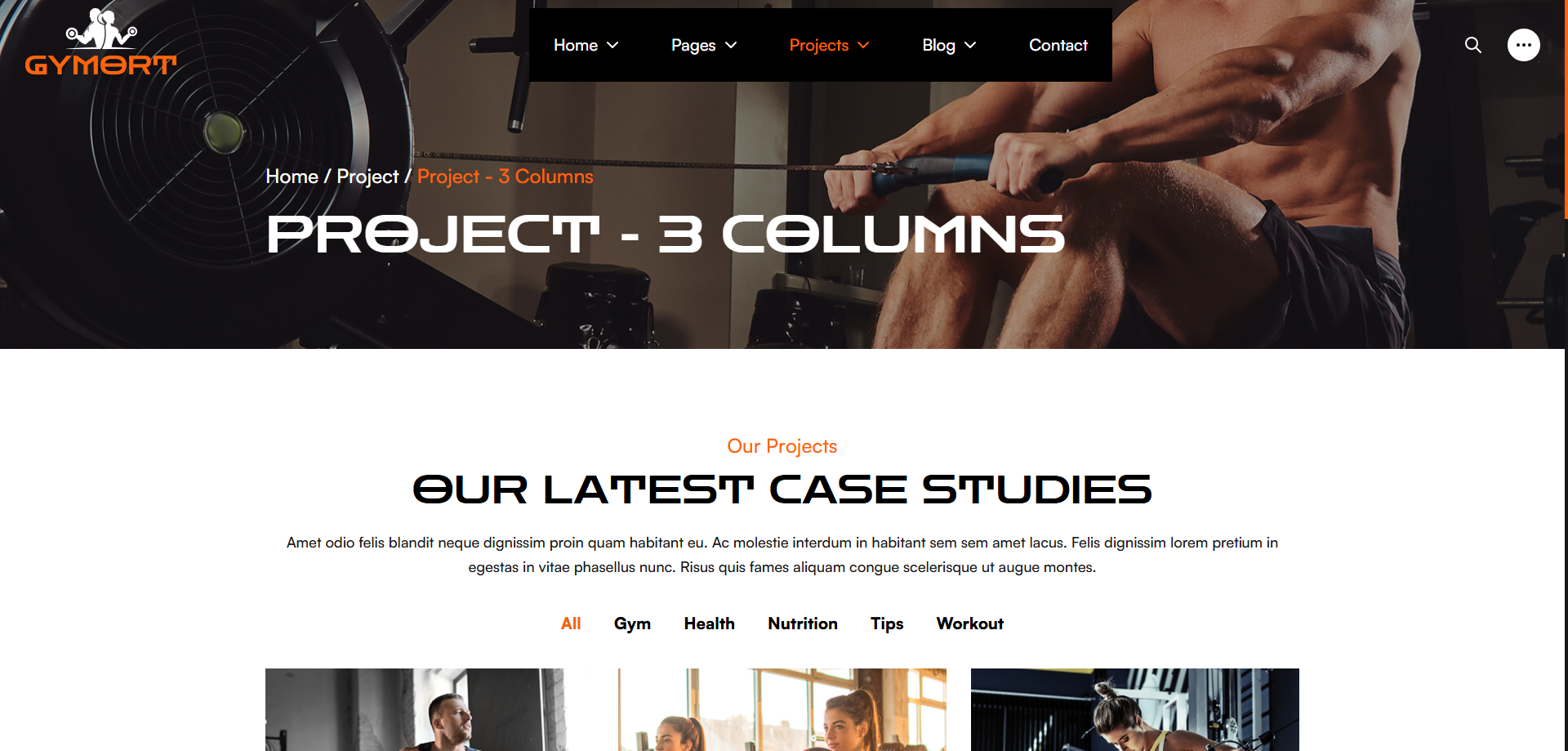 Gym Website Preview