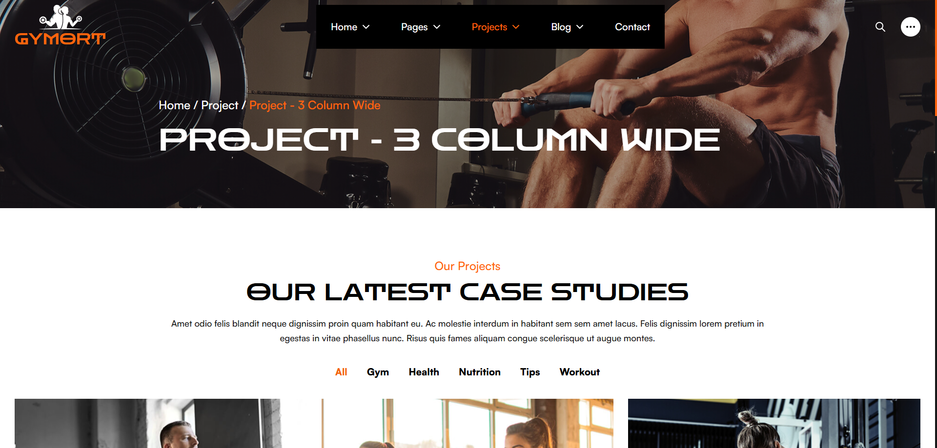 Gym Website Preview