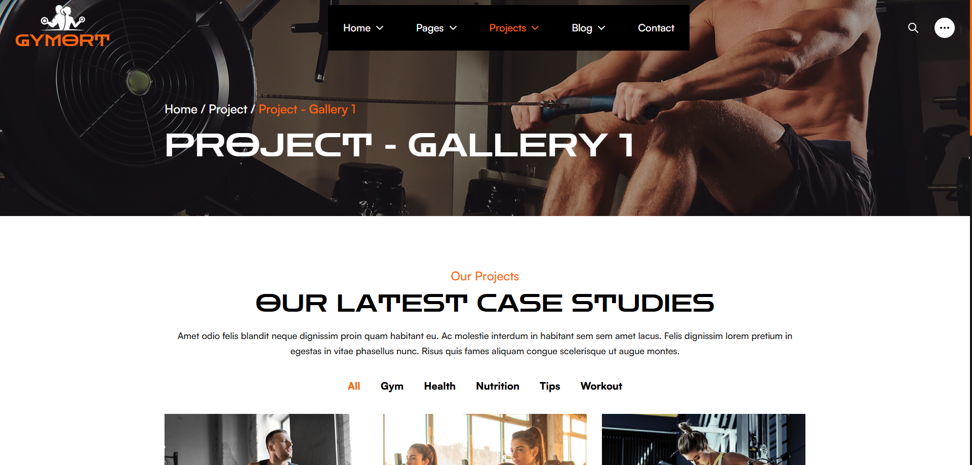 Gym Website Preview