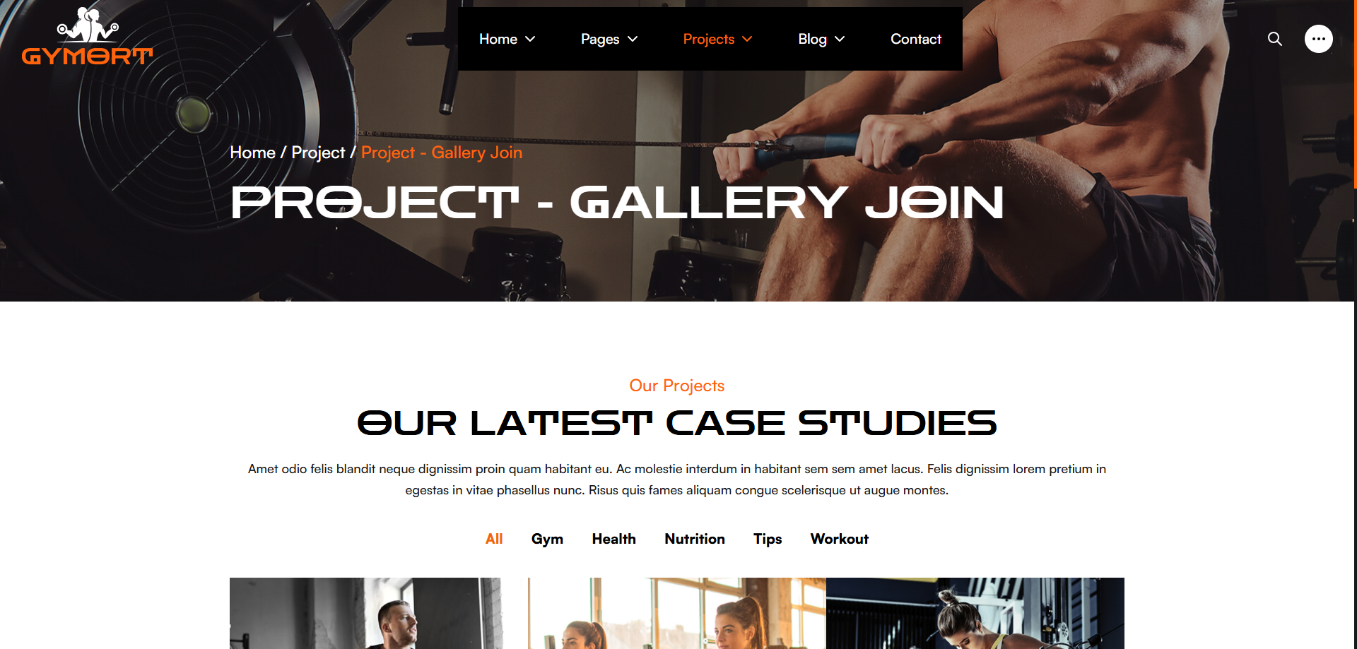 Gym Website Preview