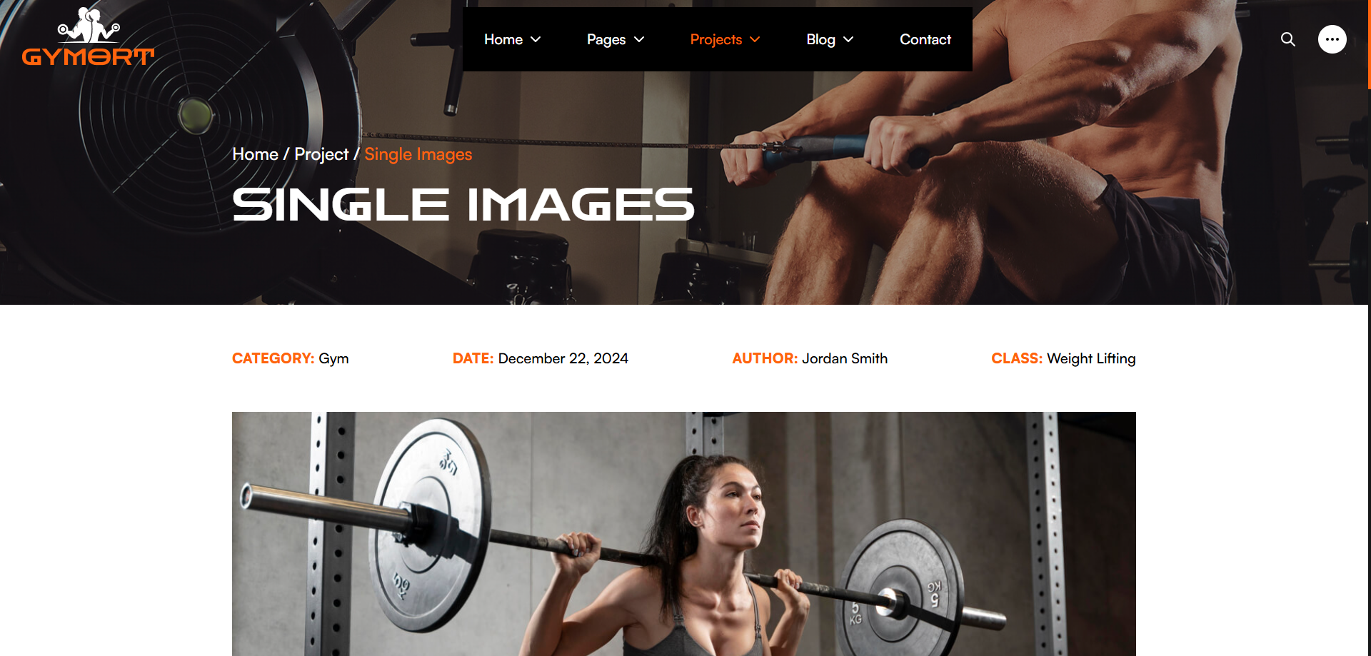 Gym Website Preview