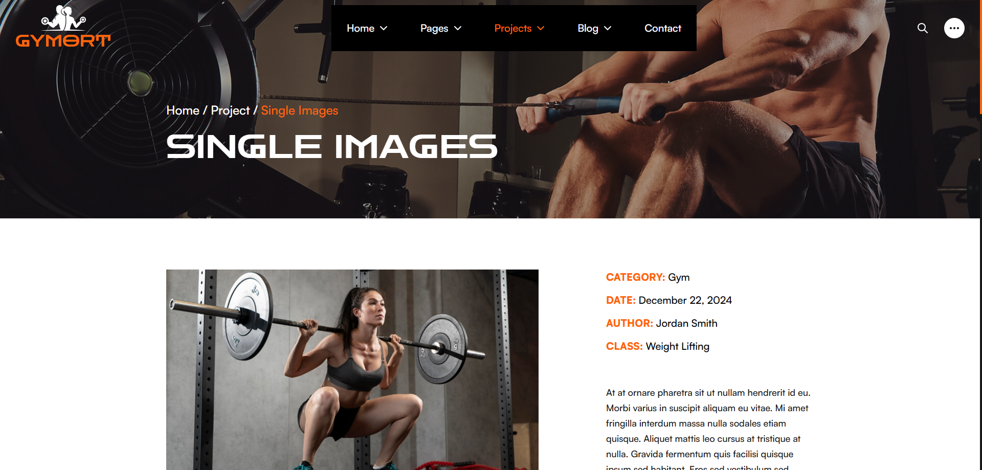 Gym Website Preview