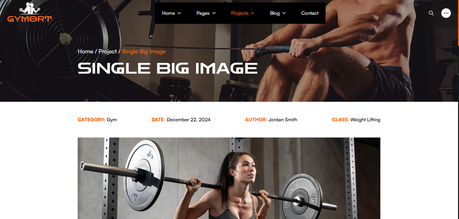 Gym Website Preview