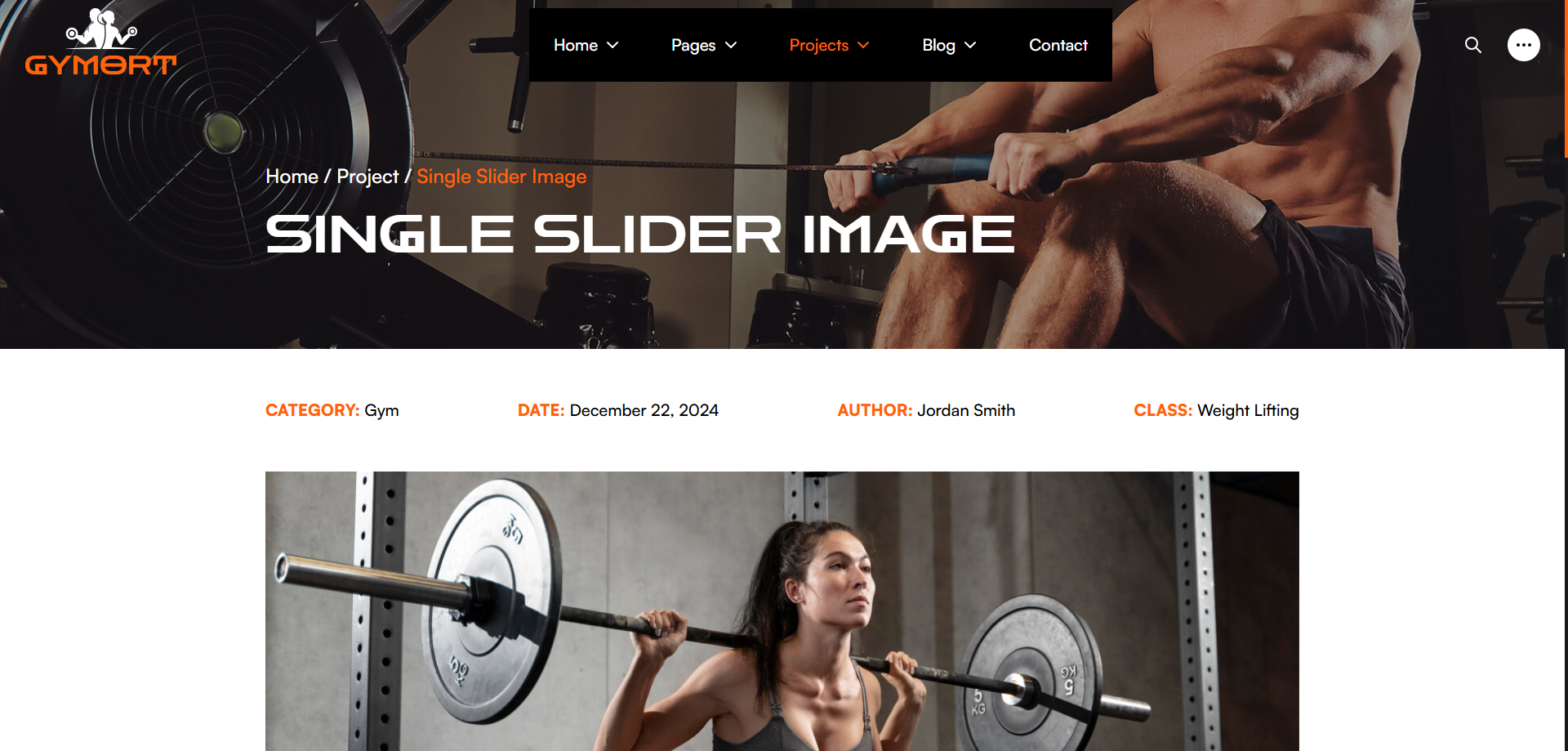 Gym Website Preview