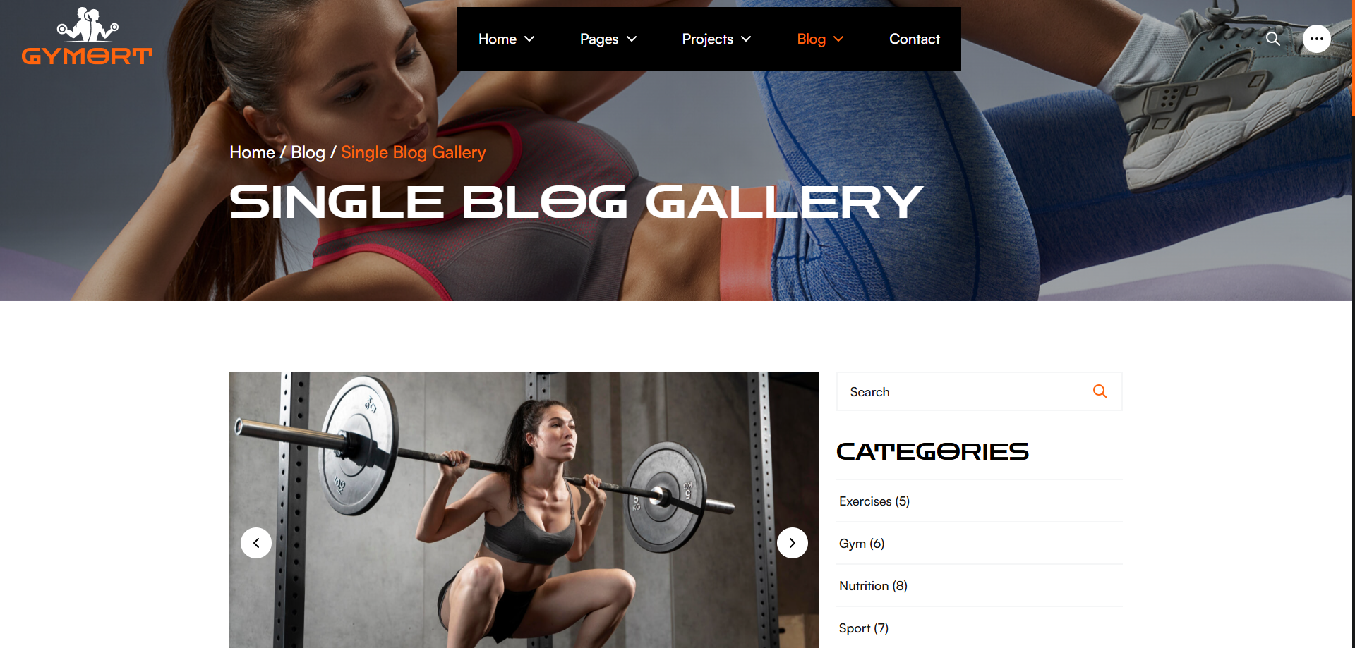 Gym Website Preview