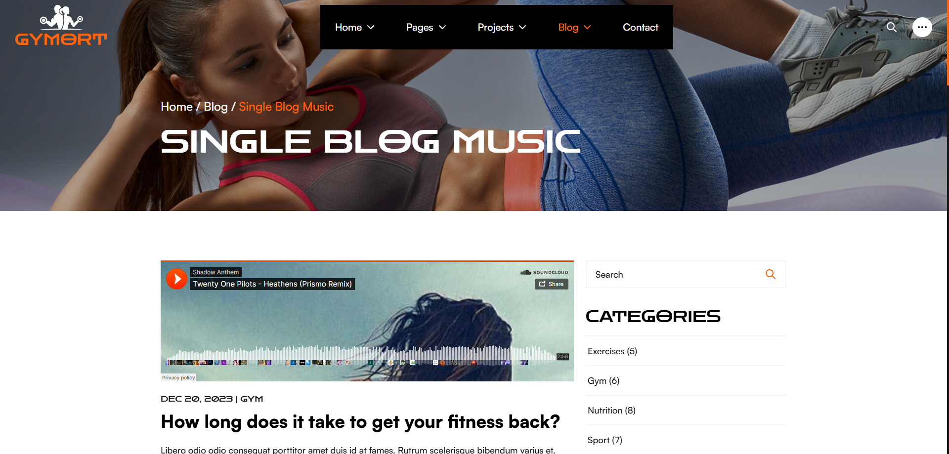 Gym Website Preview