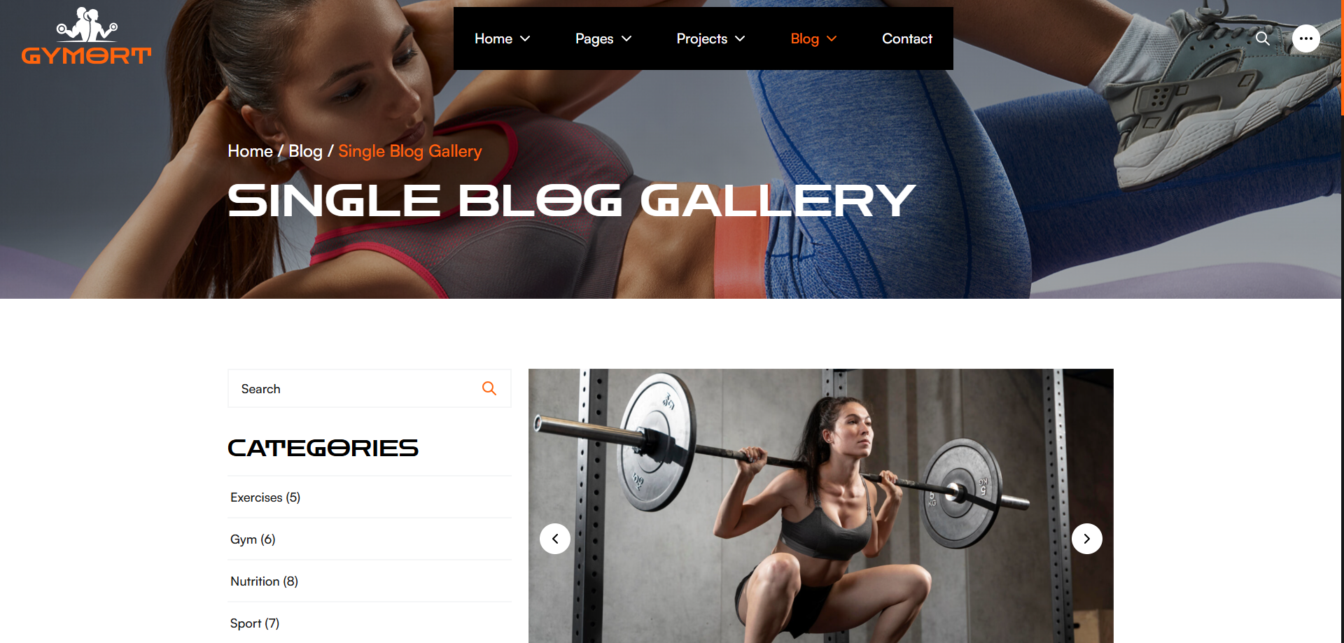Gym Website Preview