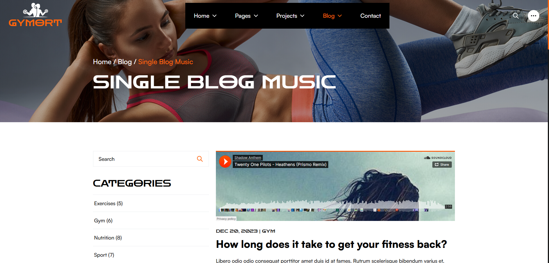 Gym Website Preview