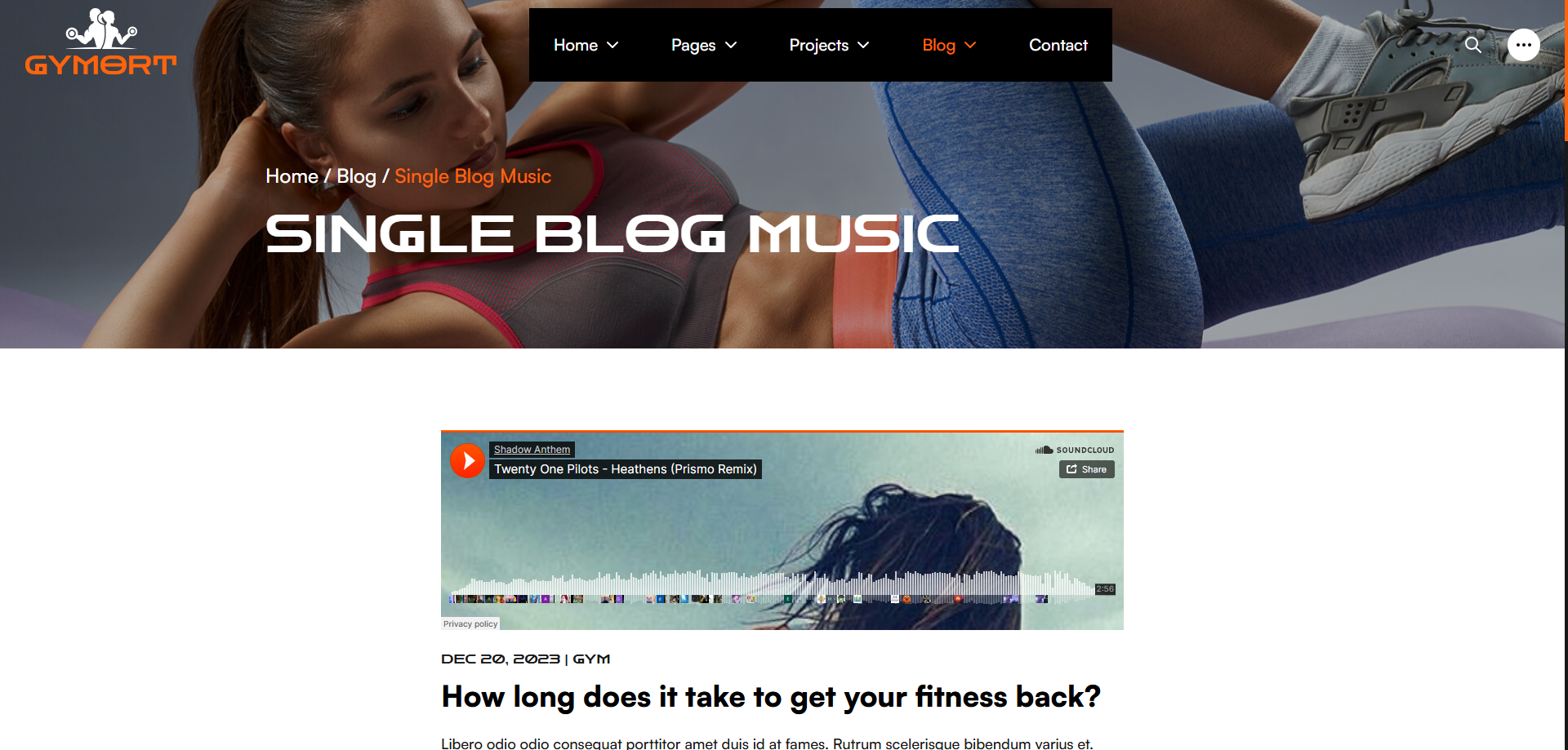Gym Website Preview