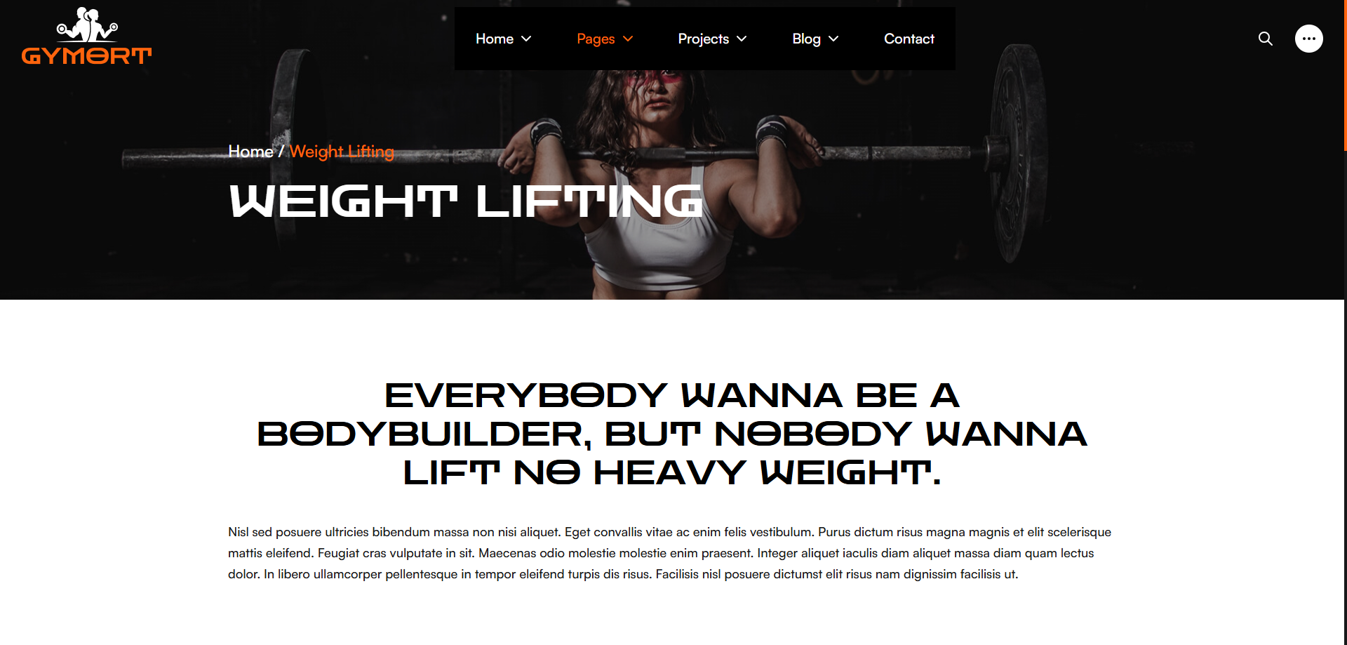Gym Website Preview